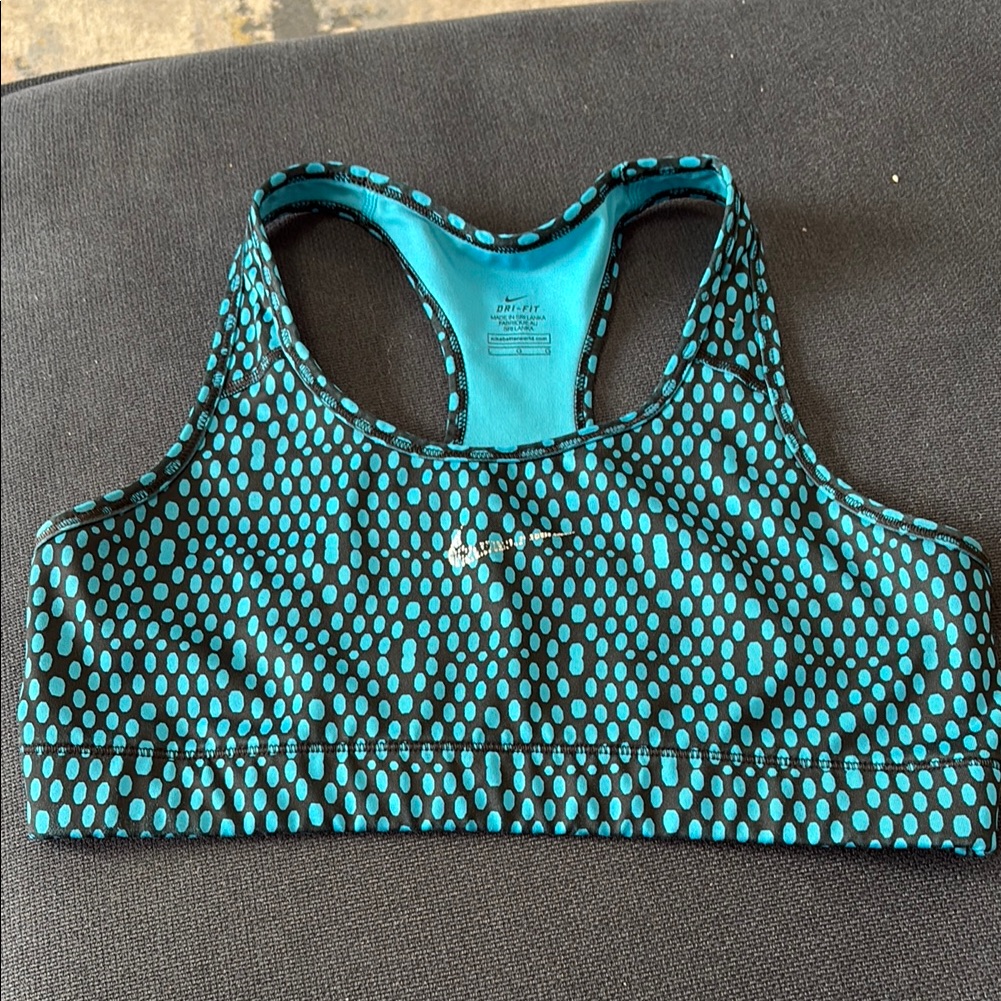 Nike Dri-Fit Black & Teal Sports Bra